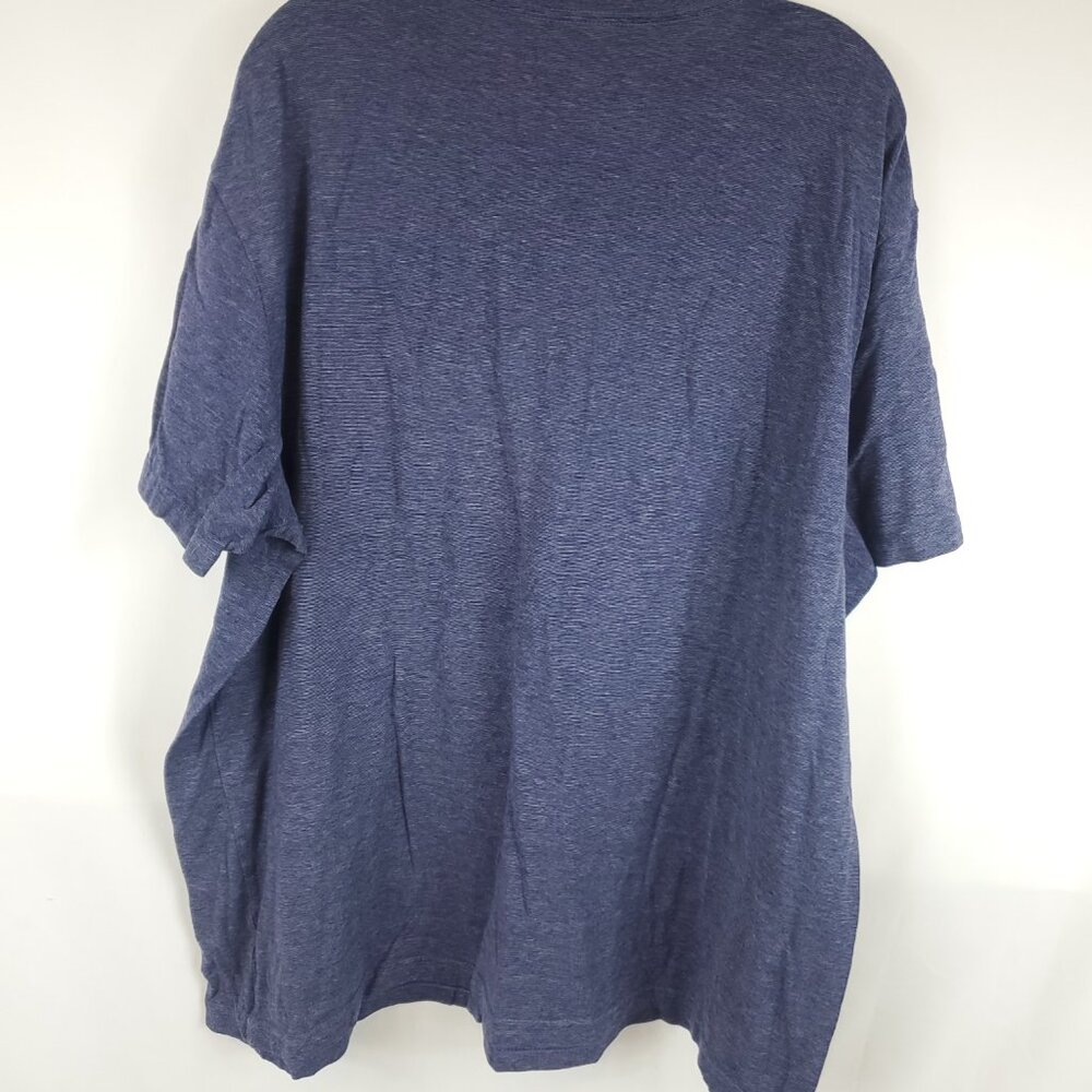 Lee Mens Super Soft Pima Cotton Shrt Slv Blue Red Stripe Chest Tee Sz 2XL - Picture 7 of 7